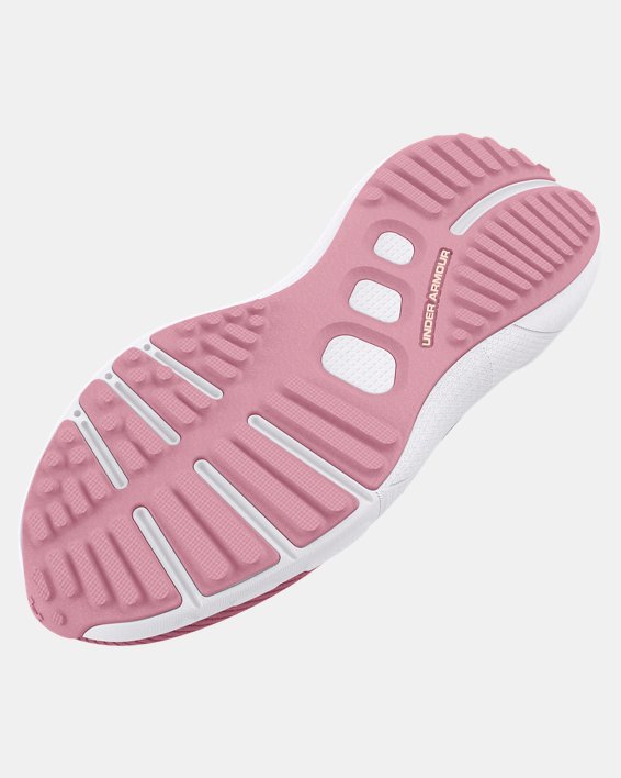 Grade School UA HOVR™ Phantom 3 SE Running Shoes in Pink image number 4